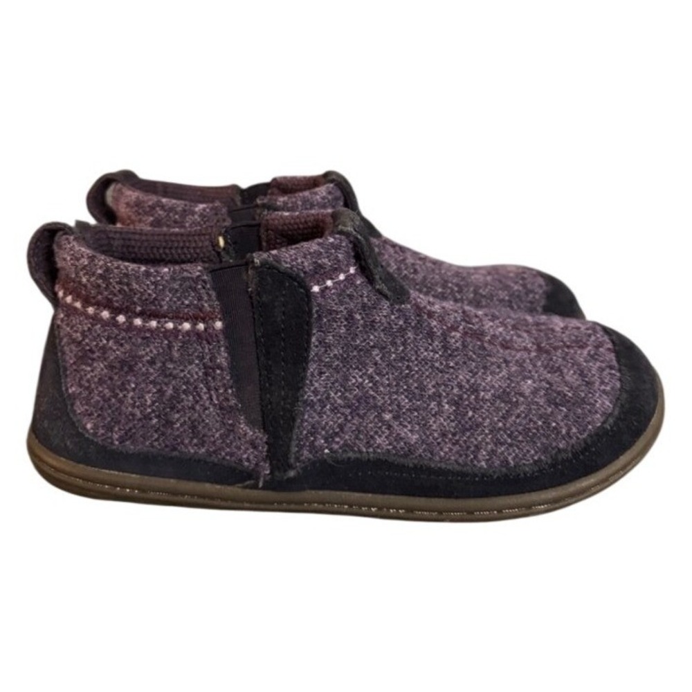 Acorn Womens W7 Purple Boiled Wool Suede Trim Slipper Boots Comfort on Earth